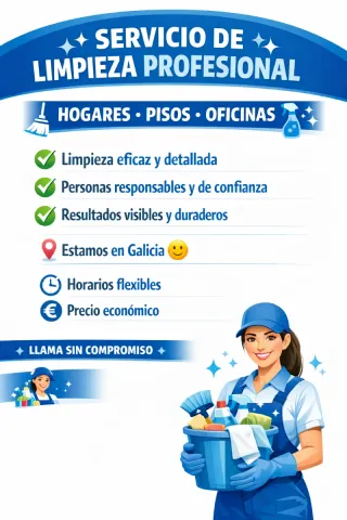 Limpieza de casas, pisos, garajes, locales,etc