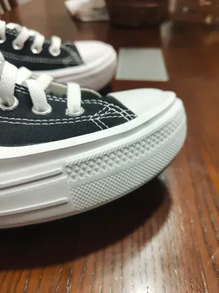 Converse plataforma altas negras