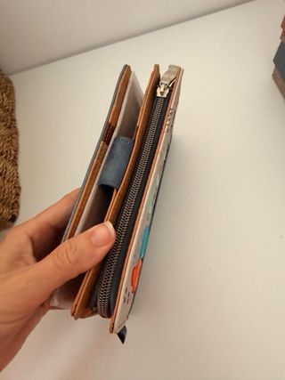 Monedero Cartera Sweet Candy Beige y Azul