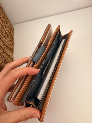 Monedero Cartera Sweet Candy Beige y Azul