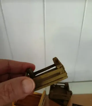 Cajones de madera miniatura Belén artesanía