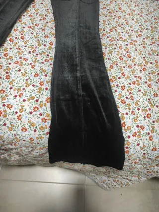 Pantalón negro brillante fiesta campana 11/12 añ