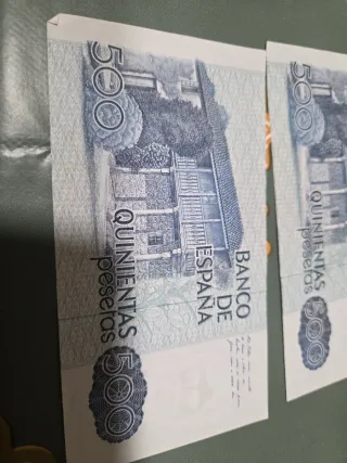 Pareja 500 pesetas 1979 correlativas SN