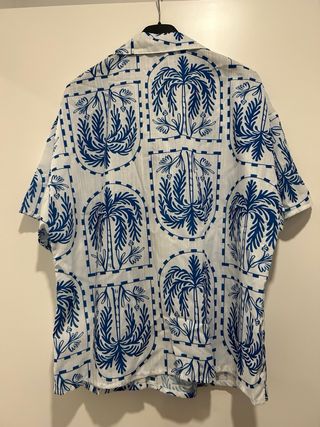 Blusa Julia Style Estampada Azul e Branco