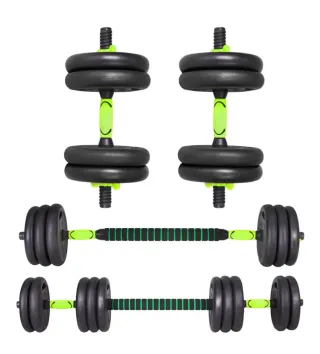 Mancuernas ajustables con barra