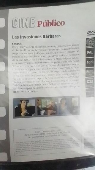 DVD Las invasiones bárbaras sin estrenar