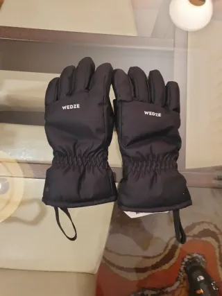 Guantes Esquí Wedze Talla 8-10 Años Negro