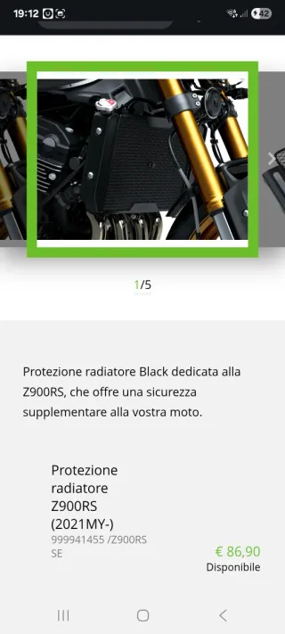Protezione radiatore Kawasaki Z900 RS