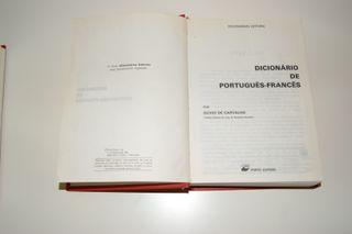 Trio de dicionários Português Inglês Francês