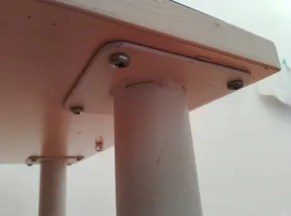 Mesa ,cristal , tarima120x60cm .Regalo enaguillas