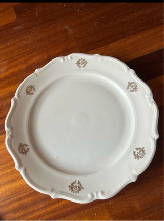 Servizio Piatti Porcellana Decorati Oro