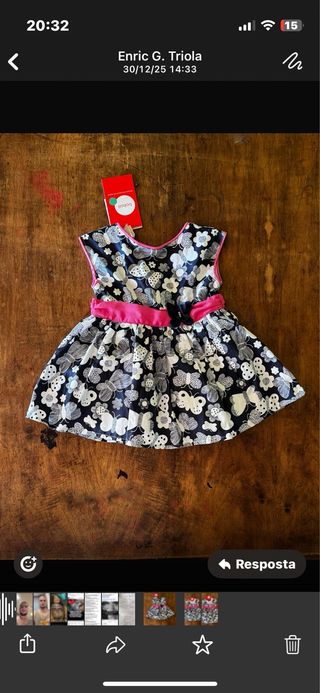 Vestido Bóboli mariposas y flores