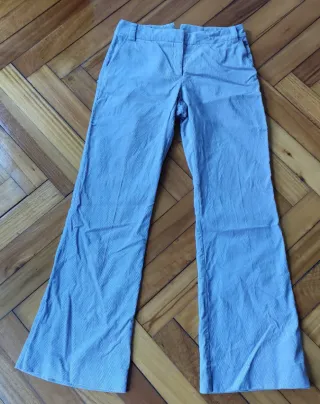 Pantalón Pana Morado Talla 38 Mango