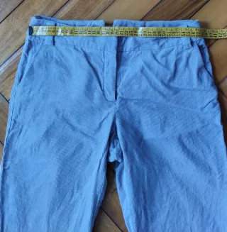 Pantalón Pana Morado Talla 38 Mango