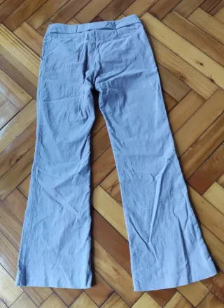 Pantalón Pana Morado Talla 38 Mango