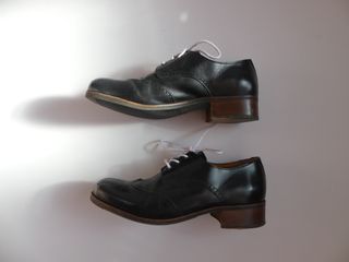 Zapatos de cuero negro artesanales Laia