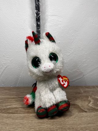 Peluche Unicornio TY Beanie Boos Edición Navideña