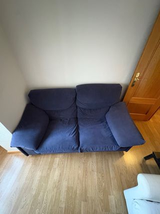 Sofá 2 plazas azul oscuro