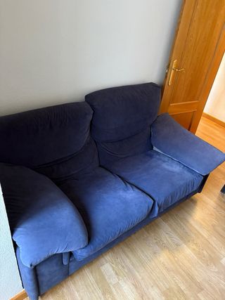 Sofá 2 plazas azul oscuro