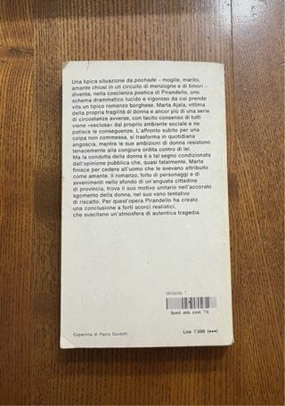 Libro "L'Esclusa" di Luigi Pirandello