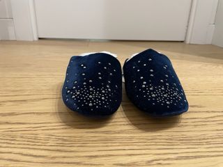 Zapatillas Zara Home azules con brillantes T38