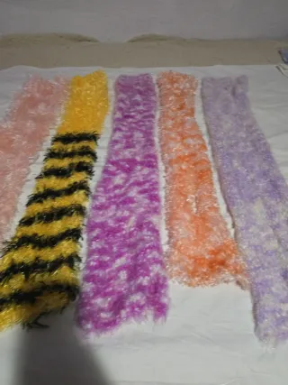 Bufandas de pelo multicolor