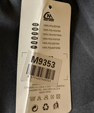 Pantalón chándal negro talla M