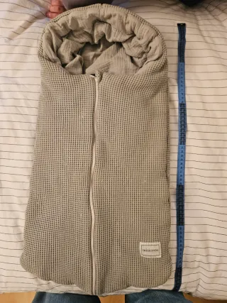 Saco bebé Minicotonn verde gofrado/muselina