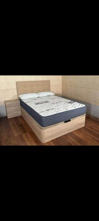 Cama completa NUEVA 150x190 – Colchón + Canapé