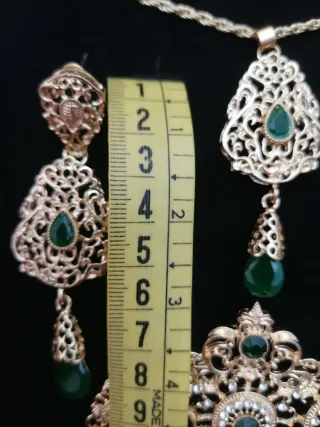 Aderezo Fallera Huertana Oro y Verde