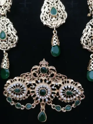 Aderezo Fallera Huertana Oro y Verde