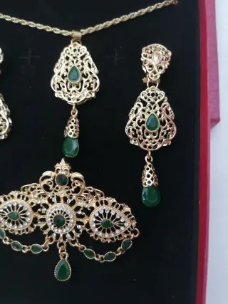 Aderezo Fallera Huertana Oro y Verde