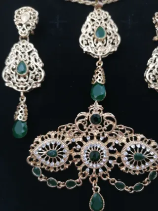 Aderezo Fallera Huertana Oro y Verde