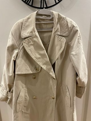 Gabardina Beige Clásica Talla 40