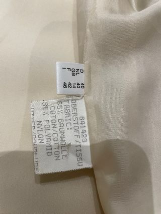 Gabardina Beige Clásica Talla 40