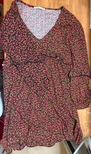 Vestitino floreale Pull&Bear rosso taglia M