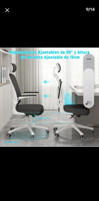 Silla de oficina ergonómica negra