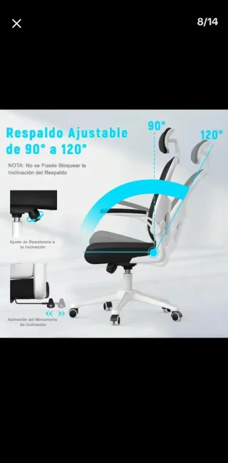 Silla de oficina ergonómica negra