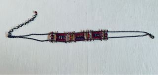 Collar Choker multicolor de abalorios