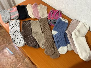 Lote calcetines altos, tobilleros y pinkies