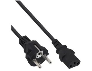 Cable de alimentacion InLine C13 a Schuko 0,22m