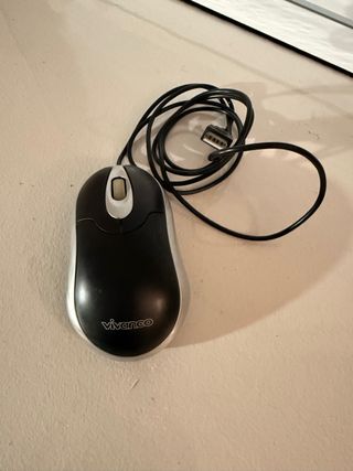 Ratón ordenador Vivanco USB Negro/Plata