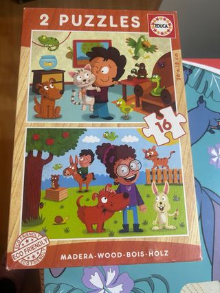2 Puzzles Madera Educa 16 Piezas