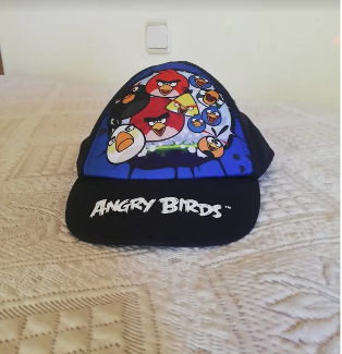 Gorra Angry Birds Negra y Azul