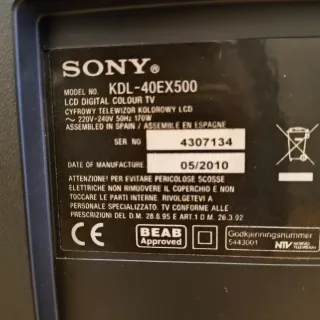 TV Sony 40' ( NO SMART TV ) COMPATIBLE CON CROMK