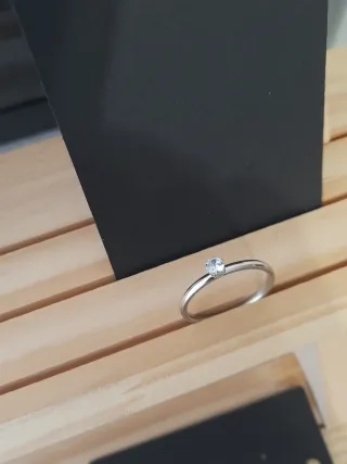 Anillo Acero Circonita Plata