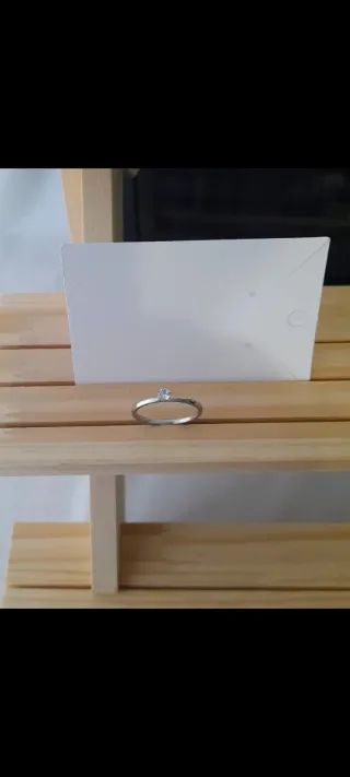 Anillo Acero Circonita Plata