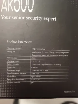 Detector AK500 anti-espionaje