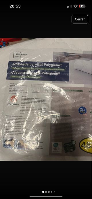 Almohada cervical Livarno Home Polygiene