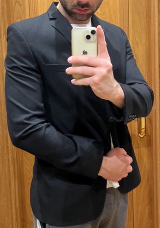 Americana Traje Zara Negra Hombre